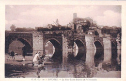 87 - LIMOGES - Le Pont Saint Etienne Et L' Abbessaille - Lavandiere - Limoges
