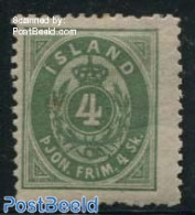 Iceland 1873 4Sk, On Service, Perf. 12.5, Stamp Out Of Set, Unused (hinged) - Other & Unclassified