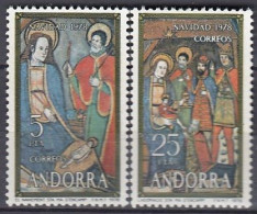 SPANISH ANDORRA 118-119,unused - Noël