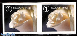 Belgium 2017 Mourning Stamps, Rose 2v S-a, Mint NH, Nature - Flowers & Plants - Roses - Ongebruikt