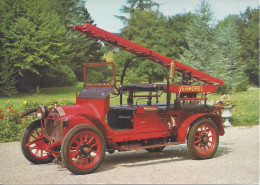 CPM  Musée Des Sapeurs-Pompiers De La Communauté Urbaine De Lyon Auto-Pompe Vermorel 1910 - Firemen