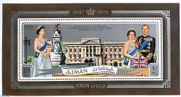 Ajman 1971 Silver Wedding S/s, Mint NH, History - Kings & Queens (Royalty) - Royalties, Royals