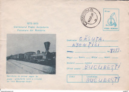 Romania Eerste Spoorwegposttrein Auf Der Strecke Bukarest-Itcani 0393/75 - Postal Stationery