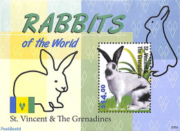 Saint Vincent 2020 Rabbits S/s, Mint NH, Nature - Rabbits / Hares - St.Vincent (1979-...)