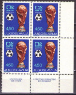 Yugoslavia 1974 - Sport, Football World Cup, Germany - Mi 1567 - MNH**VF - Unused Stamps