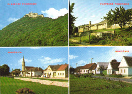 SOLOSNICA, ROHOZNIK, PLAVECKE PODHRADIE, CASTLE, ARCHITECTURE, TOWER, CHURCH, CAR, SLOVAKIA, POSTCARD - Slowakei