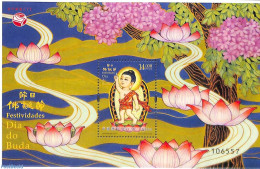 Macao 2021 Buddha Anniversary S/s, Mint NH, Religion - Religion - Ongebruikt