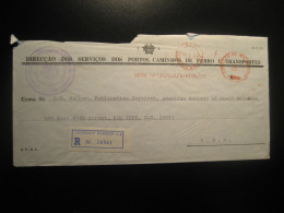 LOURENÇO MARQUES 1973 To New York USA Registered Meter Mail Cancel Faults Cover Moçambique MOZAMBIQUE Portugal Colonies - Mozambique