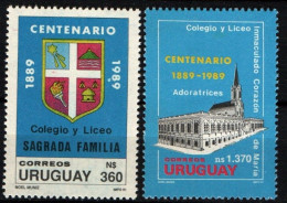 1991 Uruguay Sagrada Family College Emblem Immaculate Heart Of Mary  #1383-4 ** MNH - Uruguay