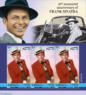 Liberia 2023 Frank Sinatra, Mint NH, Performance Art - Transport - Music - Automobiles - Musica