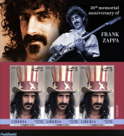 Liberia 2023 Frank Zappa, Mint NH, Performance Art - Music - Musical Instruments - Musica