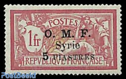 Syria 1921 5p On 1fr, Stamp Out Of Set, Unused (hinged) - Syrie