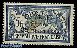 Syria 1921 25p On 5 Fr, Stamp Out Of Set, Unused (hinged) - Syrië