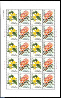 China People’s Republic 2002 Flowers M/s, Unused (hinged), Nature - Flowers & Plants - Neufs