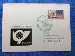 DDR - 1990 Brief Aus Berlin - SST "500 Jahre Postwesen" (3DMK018) - Covers & Documents