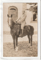 Carte Photo : 13,8 X 8,8  -   Militaire à  Cheval - Other & Unclassified