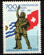1991 Uruguay Swiss Confederation Dad And Son Liberty #1386 ** MNH - Uruguay