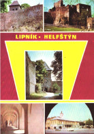 HELFSTYN, CASTLE, LIPNIK, MULTIPLE VIEWS, ARCHITECTURE, RUINS, CARS, CZECH REPUBLIC, POSTCARD - Czech Republic