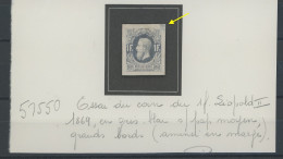 36 1F Léopold II En Gris Bleu Essais Du Coin  Sans Colle.et *   Mince Dans La Marge - Proofs & Reprints
