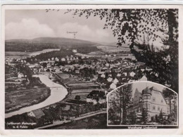 39085531 - Melsungen Und Waldhotel Lindenlust Gelaufen, 1955. Leichter Schrift- Und Stempeldurchdruck, Kleiner Knick Un - Melsungen