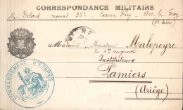Correspondance Militaire - à M. Malepeyre à Pamiers (tampon Escadron D'Etapes) - Altri & Non Classificati