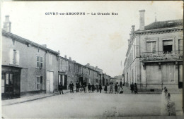 C. P. A. : 51 : GIVRY SUR ARGONNE : La Grande Rue, "Charcuterie FLAMMANT", Animé, En 1918 - Givry En Argonne