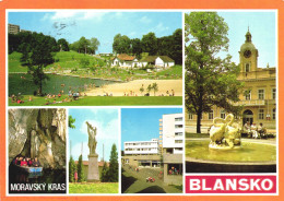 BLANSKO, MULTIPLE VIEWS, ARCHITECTURE, BEACH, RESORT, CAVE, BOAT, STATUE, PARK, CHILD, FOUNTAIN,CZECH REPUBLIC, POSTCARD - Czech Republic