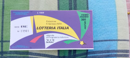 BIGLIETTO LOTTERIA ITALIA 1979 - Biglietti Della Lotteria