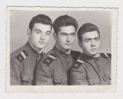 Handsome Guys, Bulgaria Bulgarian Military Soldiers With Uniforms, Portrait, Vintage 1950s Orig Photo 8.1x6.4cm. /59407 - Oorlog, Militair