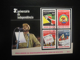 1975 1978 Anniversary Independence Cancel Bloc Stamp On Stamp Moçambique MOZAMBIQUE Portugal Colonies - Mosambik