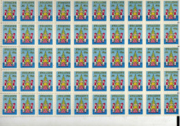 Danemark - 1966 - Bloc De 50 Vignettes Jul - Noel  - Neufs** - MNH - Unused Stamps