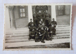 Ww2 Bulgaria Bulgarian Military Soldiers And Officers With Uniforms, Portrait, Vintage Orig Photo 8.5x5.9cm. (11096) - Guerra, Militari