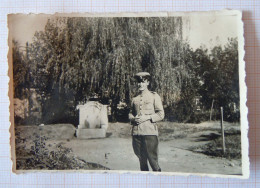 Ww2 Bulgaria Bulgarian Military Officer With Uniform, Portrait, Vintage Orig Photo 8.4x5.8cm. (11090) - Oorlog, Militair