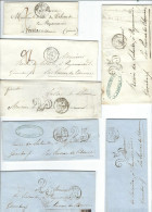 FRANCE Lot De 14 Marques Postales Taxées De Bordeaux - 1801-1848: Précurseurs XIX