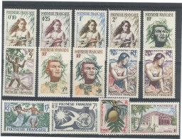 POLYNESIE -1958-60- N°1 / 14 N** - Unused Stamps