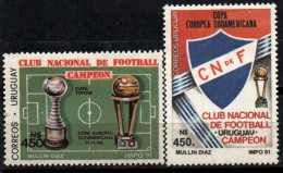 1991 Uruguay Club Nacional De Football Soccer Team Intercontinental Trophy #1398-99 ** MNH - Uruguay