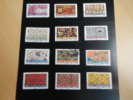 Série De 12 Timbres Autoadhésifs Oblitérés France N°512 à 523, Année 2011 - Used Stamps