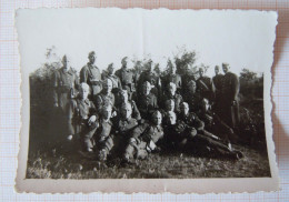 Ww2 Bulgaria Bulgarian Military Soldiers With Uniforms, Ammo Pouch, Field Portrait, Vintage Orig Photo 8.5x6.1cm. /11078 - Guerre, Militaire