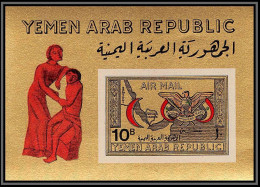 Nord Yemen YAR - 3998/ Bloc N°69 Non émis 10B NOT 15B Croix Rouge Red Crescent OR Gold 1968 Neuf ** MNH  - Croce Rossa