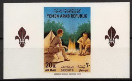 Nord Yemen YAR - 3813a/ N°376 B Scouts (scouting - Jamboree) Neuf ** MNH Non Dentelé Imperf - Neufs