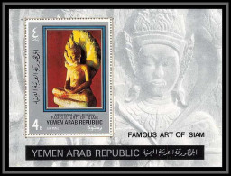 Nord Yemen YAR - 3671/ Bloc 118 A Famous Art Of Siam Siamese Sculptures ** MNH  - Yémen