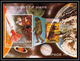 Nord Yemen YAR - 3655/ Bloc 166 Espace (space) Conquest Of Mars ** MNH Non Dentelé Imperf ** MNH  - Yemen