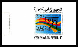 Nord Yemen YAR - 3647b/ Bloc N°196 Telecommunication Day 1980 Perf Error Variété Proof ** MNH Piquage à Cheval - Telekom