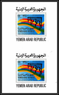 Nord Yemen YAR - 3647a Bloc N°196 Telecommunication Day 1980 Error Curiosities Variété Proof ** MNH Gutter Par - Yémen