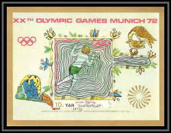 Nord Yemen YAR - 3644 Bloc N°164 Jeux Olympiques Olympic Games Munich 1972 Swimming Medieval Times ** MNH Oiseaux Birds - Yémen