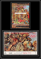 Nord Yemen YAR - 3641b Bloc 157 + N°1335 Pinakothek Jeux Olympiques Olympic Games Munich 1972 Tableaux Paintings ** MNH  - Yémen