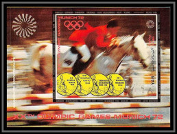 Nord Yemen YAR - 3636/ Bloc 176 B Non Dentelé Imperf Jeux Olympiques Olympic Game Munich** MNH Show Jumping Cote 18 - Yémen