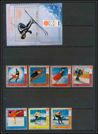 Nord Yemen YAR - 3621/ N° 1440 / 1446 Bloc N° 172 Ski Downhill Skiing Jeux Olympiques (olympic Games) Sapporo ** MNH  - Yémen