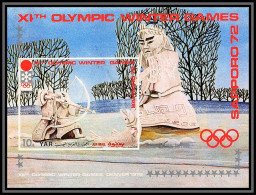 Nord Yemen YAR - 3616z Bloc N°162 Jeux Olympiques Olympic Games Sapporo 1972 ** MNH Archer Non Dentelé Imperf Cote 18 - Winter 1972: Sapporo