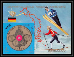 Nord Yemen YAR - 3612/ Bloc N° 150 B Gold Medalists Germany ** MNH Jeux Olympiques Olympic Games Grenoble 1968 Ski - Yemen